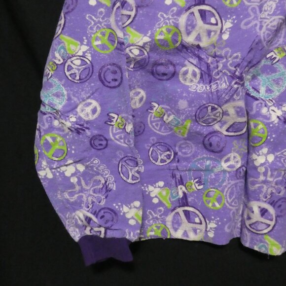 GEORGE | large (14-16) | Flannel Peace and Love Pajama Shirt and Pant Set - Picture 13 of 16